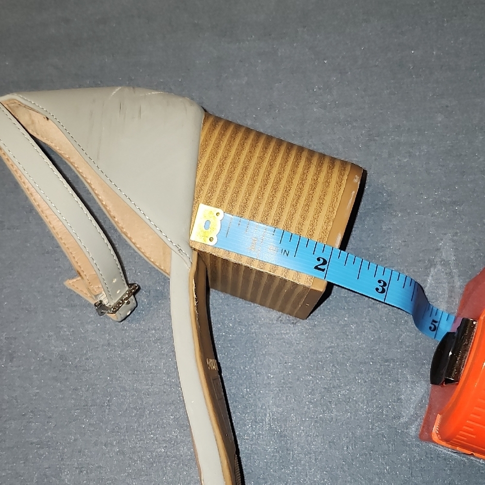 Call It Spring Light Grey Block Heel Sandals - Picture 4 of 6
